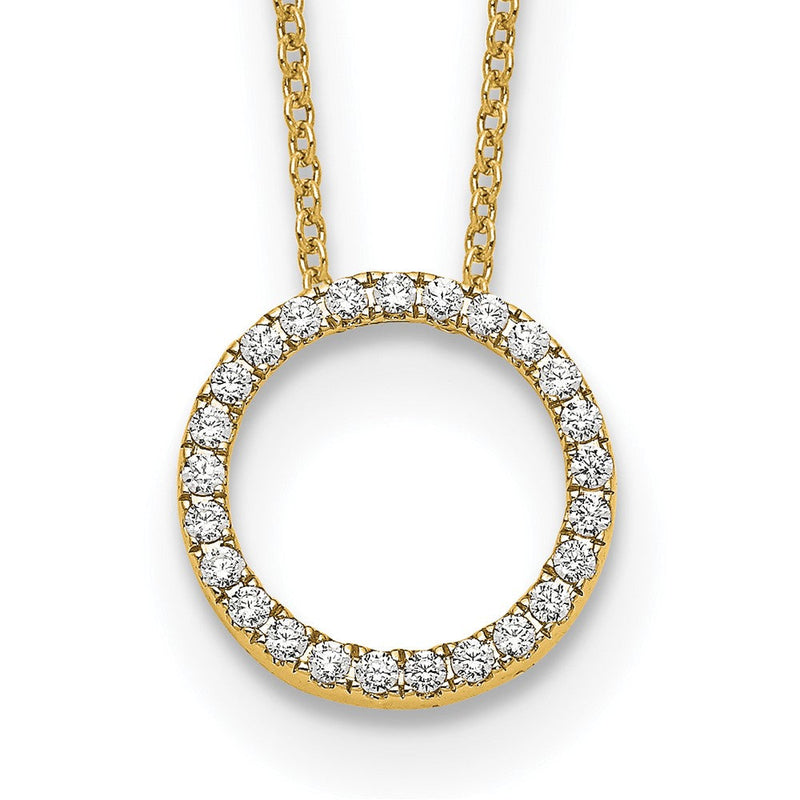 14K Gelbgold True Origin 1/4 Karat Im Labor Gezüchtet Diamant Vs Def 18 Zoll Memoire Anhänger Halskette