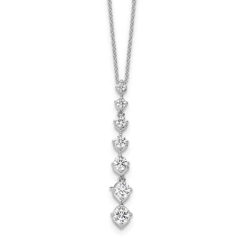 14K Weißgold True Origin 1 Karat Im Labor Gezüchtet Diamant Vs Def 18 Zoll Seven Stein Anhänger Halskette