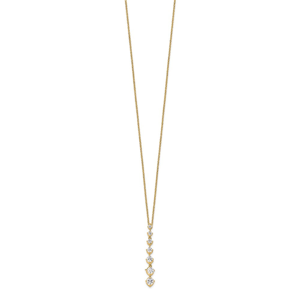 14K Gelbgold True Origin 1 Karat Im Labor Gezüchtet Diamant Vs Def 18 Zoll Seven Stein Anhänger Halskette