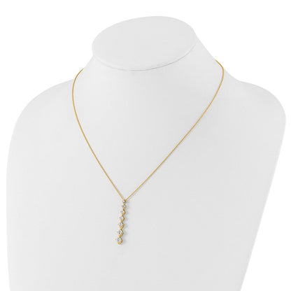 14K Gelbgold True Origin 1 Karat Im Labor Gezüchtet Diamant Vs Def 18 Zoll Seven Stein Anhänger Halskette