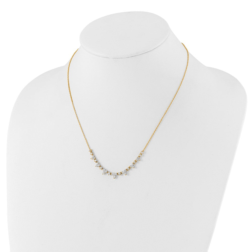 14K Gelbgold True Origin 1 1/2 Karat Im Labor Gezüchtet Diamant Vs Def 18 Zoll Halskette