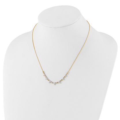 14K Gelbgold True Origin 1 1/2 Karat Im Labor Gezüchtet Diamant Vs Def 18 Zoll Halskette