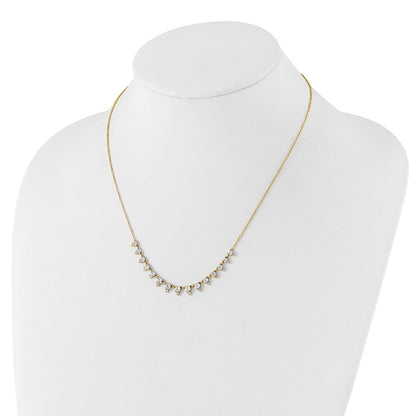14K Gelbgold True Origin 2 Karat Im Labor Gezüchtet Diamant Vs Def 18 Zoll Halskette