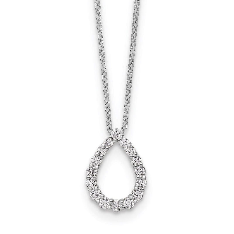 14K Weißgold True Origin 1/3 Karat Im Labor Erzeugt Diamant Vs Def 18 Zoll Fantasie Tropfen Halskette