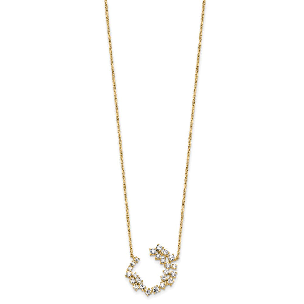 14K Gelbgold True Origin 1 Karat Im Labor Gezüchtet Diamant Vs Def 18 Zoll Mode Halskette