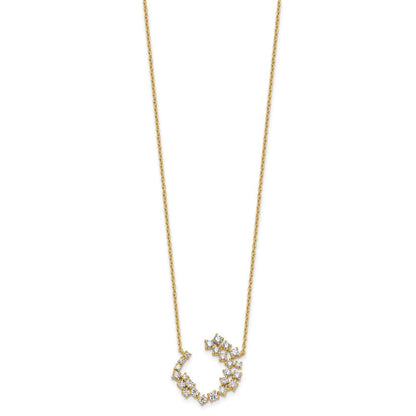 14K Gelbgold True Origin 1 Karat Im Labor Gezüchtet Diamant Vs Def 18 Zoll Mode Halskette