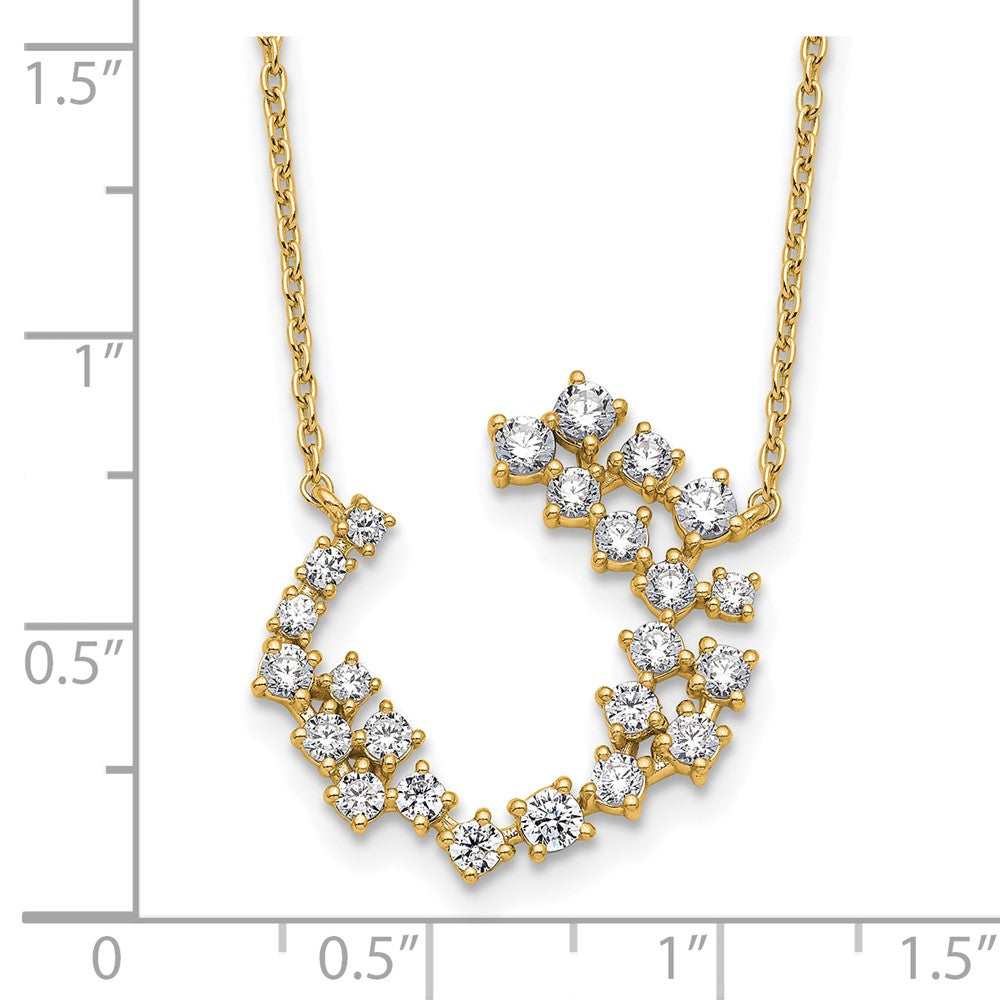 14K Gelbgold True Origin 1 Karat Im Labor Gezüchtet Diamant Vs Def 18 Zoll Mode Halskette