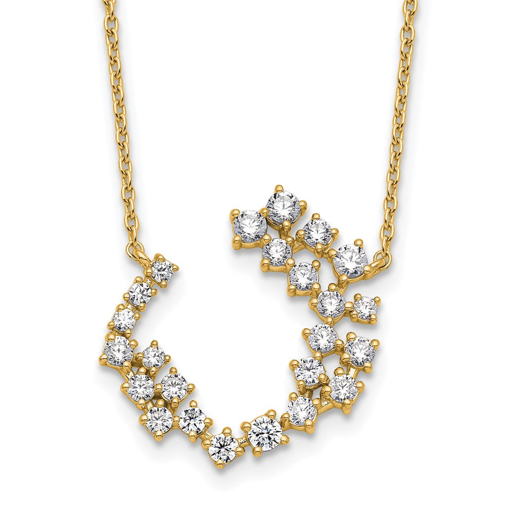 14K Gelbgold True Origin 1 Karat Im Labor Gezüchtet Diamant Vs Def 18 Zoll Mode Halskette