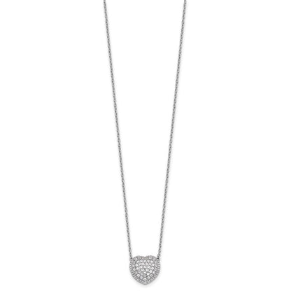 14K Weißgold True Origin 3/4 Karat Im Labor Gezüchtet Diamant Vs Def 18 Zoll Herz Halskette