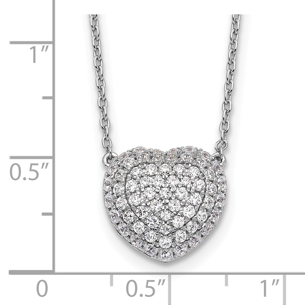 14K Weißgold True Origin 3/4 Karat Im Labor Gezüchtet Diamant Vs Def 18 Zoll Herz Halskette