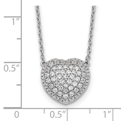 14K Weißgold True Origin 3/4 Karat Im Labor Gezüchtet Diamant Vs Def 18 Zoll Herz Halskette