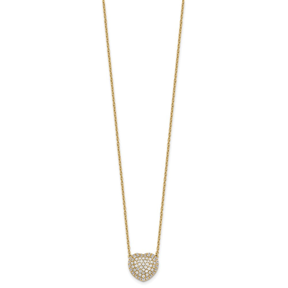 14K Gelbgold True Origin 3/4 Karat Im Labor Gezüchtet Diamant Vs Def 18 Zoll Herz Halskette