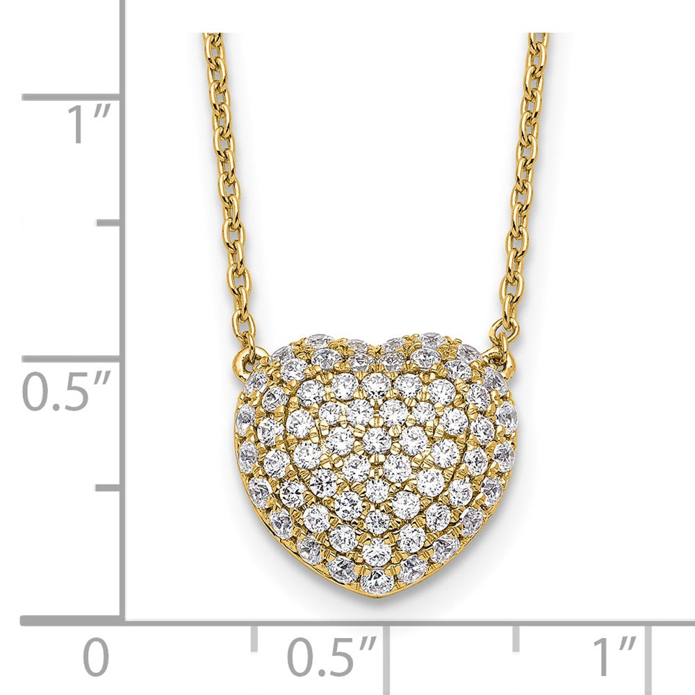14K Gelbgold True Origin 3/4 Karat Im Labor Gezüchtet Diamant Vs Def 18 Zoll Herz Halskette