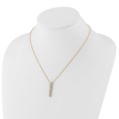 14K Gelbgold True Origin 1 Karat Im Labor Gezüchtet Diamant Vs Def 18 Zoll Herzen Anhänger Halskette