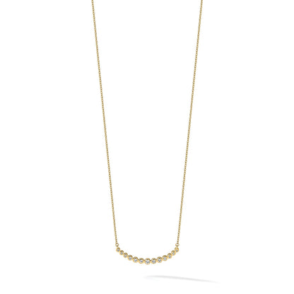 14K Gelbgold True Origin 1/4 Karat Im Labor Gezüchtet Diamant Vs D E F 18 Zoll Abgestuft Gebogen Stab Halskette