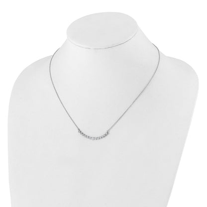 14K Weißgold-Halskette mit Anhänger und echten Diamanten im Modedesign