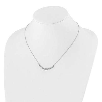 14k Weißgold Echte Diamant-Halskette mit Anhänger im Modedesign