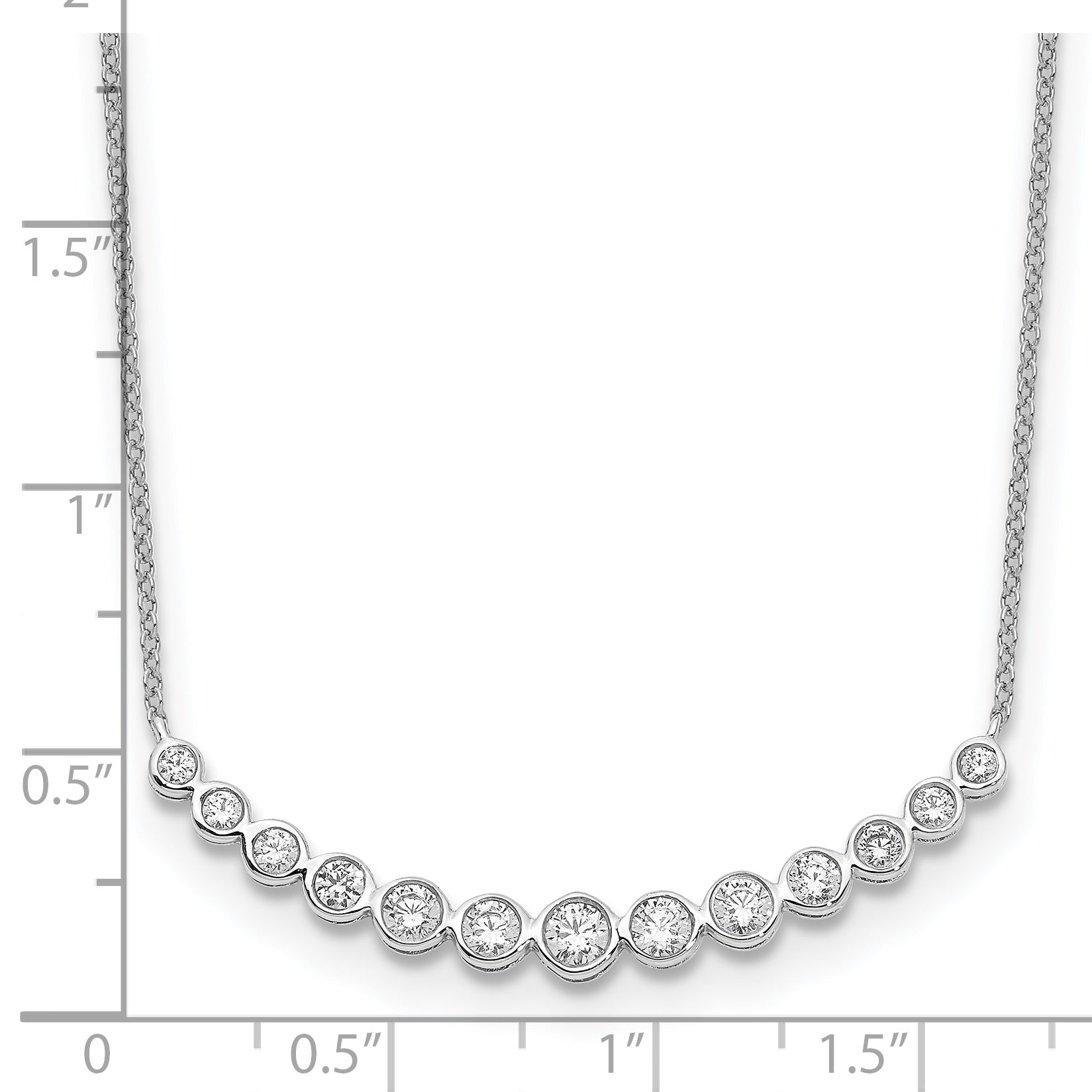14k Weißgold Echte Diamant-Halskette mit Anhänger im Modedesign