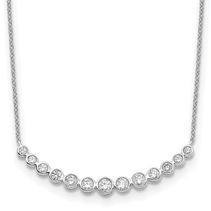 14k Weißgold Echte Diamant-Halskette mit Anhänger im Modedesign