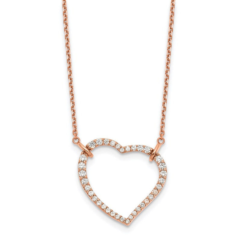 14K Roségold Echt Diamant Halskette