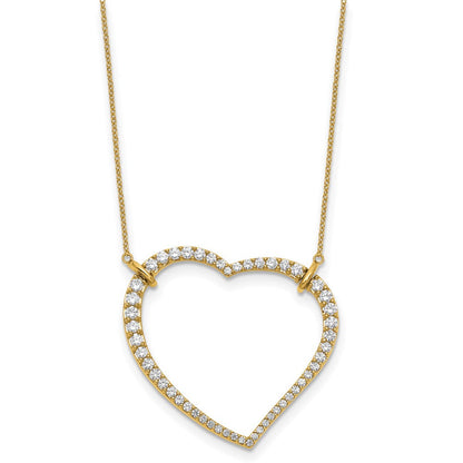 14K Gelbgold True Origin 1 3/4 Karat Im Labor Gezüchtet Diamant Vs/si D E F Offen Herz 18 Zoll Halskette