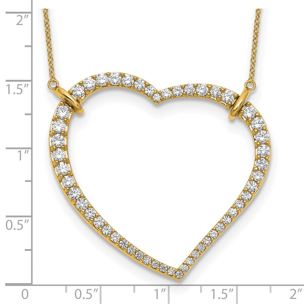 14K Gelbgold True Origin 1 3/4 Karat Im Labor Gezüchtet Diamant Vs/si D E F Offen Herz 18 Zoll Halskette