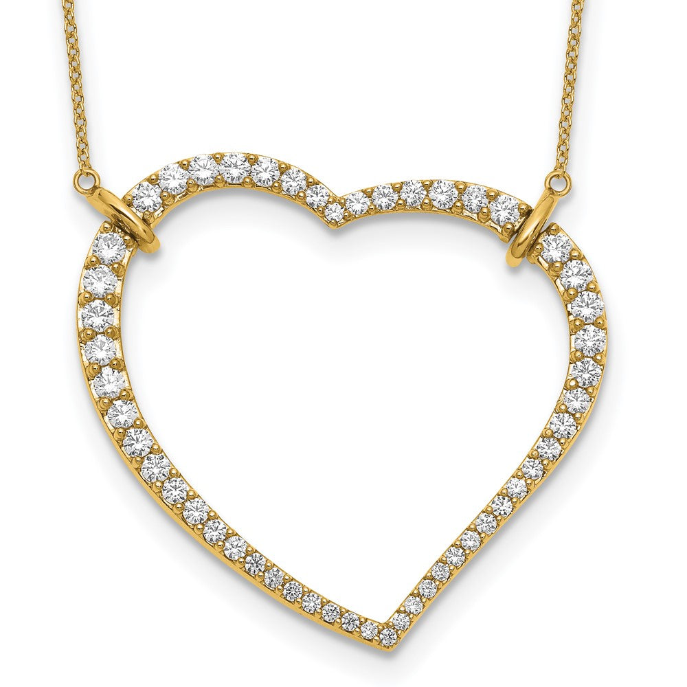 14K Gelbgold True Origin 1 3/4 Karat Im Labor Gezüchtet Diamant Vs/si D E F Offen Herz 18 Zoll Halskette