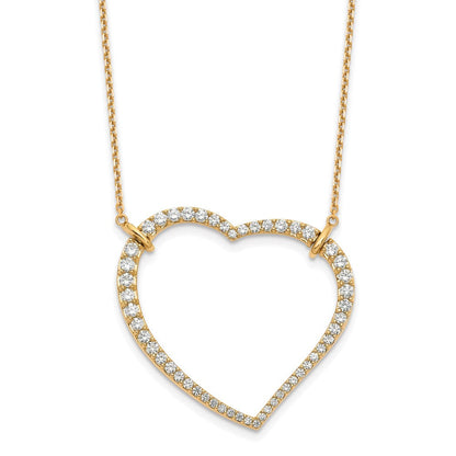 14K Gelbgold Herz-Anhänger-Halskette