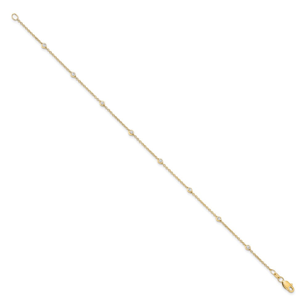 14K Gelbgold True Origin 1/6 Karat Im Labor Gezüchtet Diamant Vs+ F+ Seven Station 7 Zoll Armband