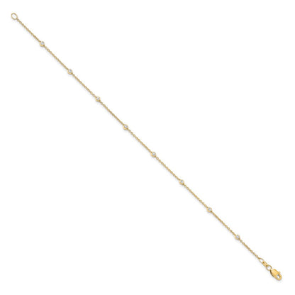 14K Gelbgold True Origin 1/6 Karat Im Labor Gezüchtet Diamant Vs+ F+ Seven Station 7 Zoll Armband