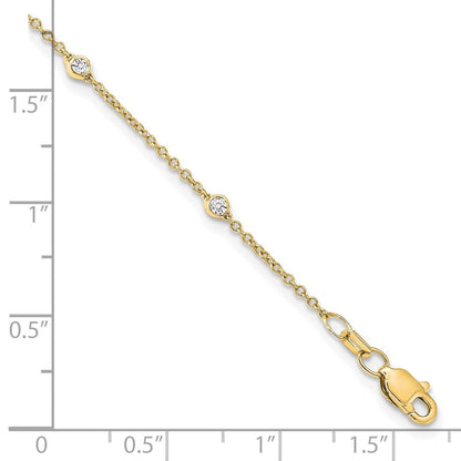 14K Gelbgold True Origin 1/6 Karat Im Labor Gezüchtet Diamant Vs+ F+ Seven Station 7 Zoll Armband