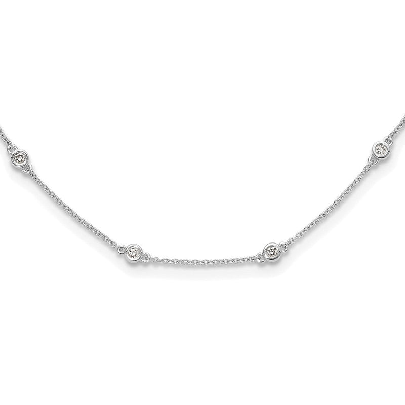14K Weißgold True Origin 1/2 Karat Im Labor Gezüchtet Diamant Vs+ F+ Eighteen Station 18 Zoll Halskette