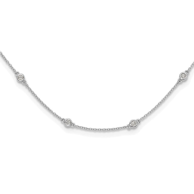 14K Weißgold True Origin 1/2 Karat Im Labor Gezüchtet Diamant Vs+ F+ Twenty Station 20 Zoll Halskette