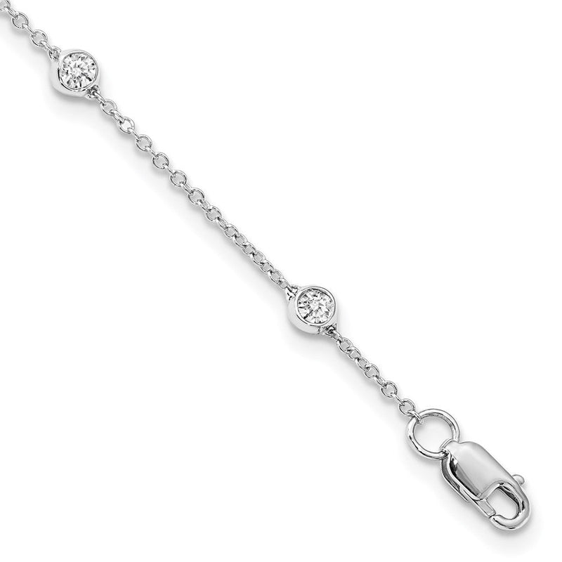 14K Weißgold True Origin 1/2 Karat Im Labor Gezüchtet Diamant Vs+ F+ Eight Station 8 Zoll Armband