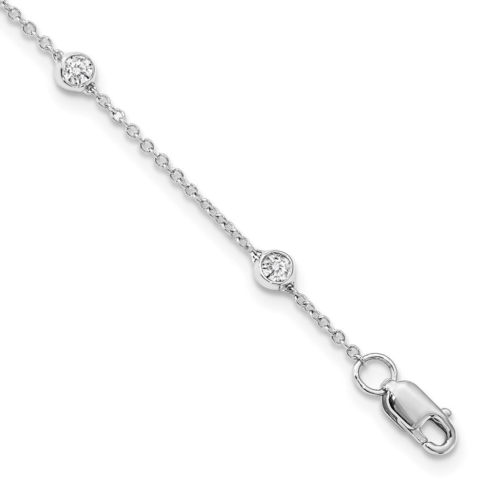 14K Gelb Weiß Or Roségold 1/4 Ct. Im Labor Gezüchtet Diamant Vs/si D E F 7 Tennis Stations Fußkettchen