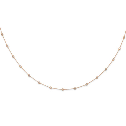 14K Roségold True Origin 1 1/6 Karat Im Labor Gezüchtet Diamant Vs+ F+ Eighteen Station 18 Zoll Halskette