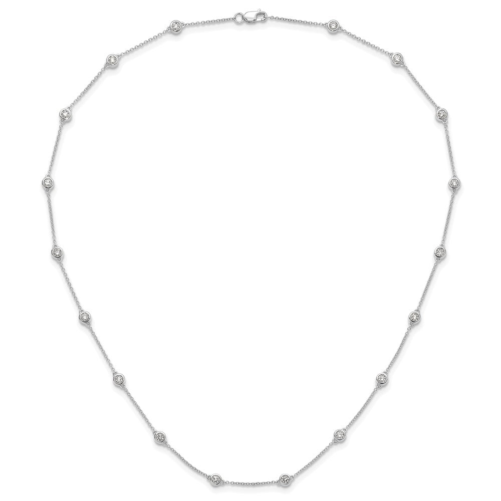 14K Weißgold True Origin 1 1/6 Karat Im Labor Gezüchtet Diamant Vs+ F+ Eighteen Station 18 Zoll Halskette