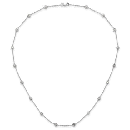 14K Weißgold True Origin 1 1/6 Karat Im Labor Gezüchtet Diamant Vs+ F+ Eighteen Station 18 Zoll Halskette