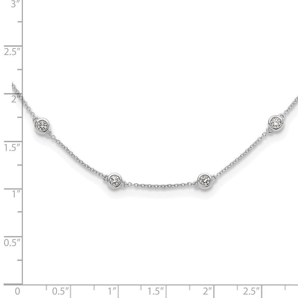 14K Weißgold True Origin 1 1/6 Karat Im Labor Gezüchtet Diamant Vs+ F+ Eighteen Station 18 Zoll Halskette