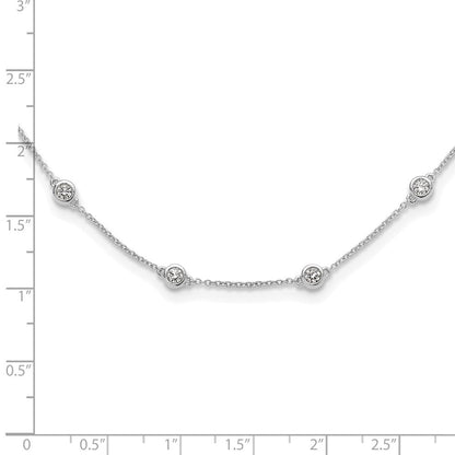14K Weißgold True Origin 1 1/6 Karat Im Labor Gezüchtet Diamant Vs+ F+ Eighteen Station 18 Zoll Halskette