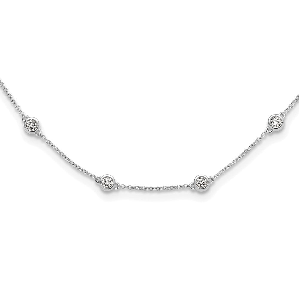 14K Weißgold True Origin 1 1/6 Karat Im Labor Gezüchtet Diamant Vs+ F+ Eighteen Station 18 Zoll Halskette