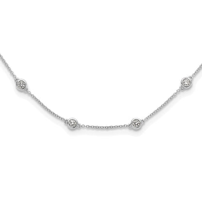 14K Weißgold True Origin 1 1/6 Karat Im Labor Gezüchtet Diamant Vs+ F+ Eighteen Station 18 Zoll Halskette