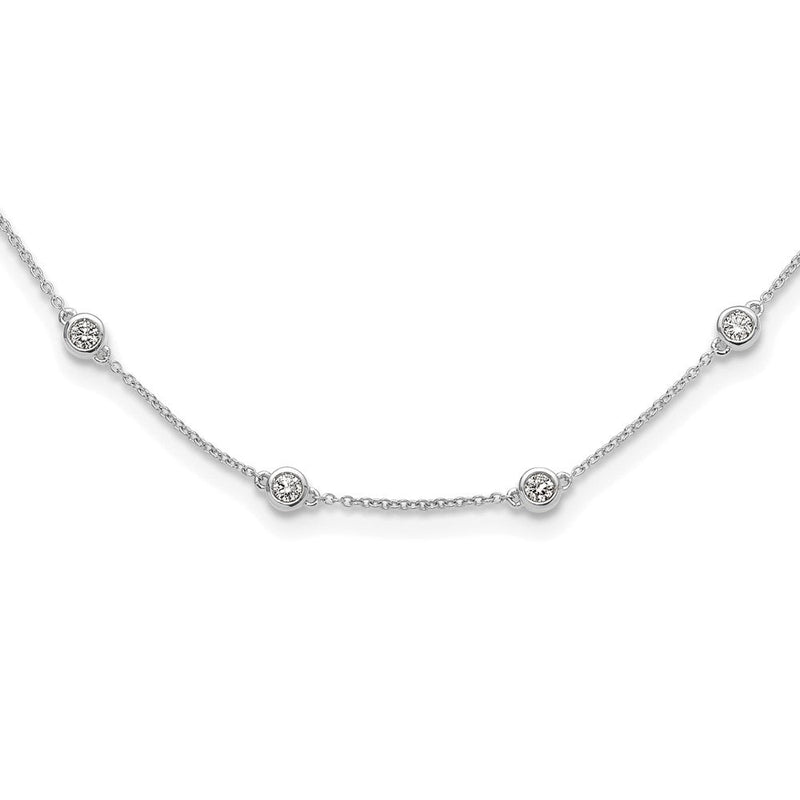 14K Weißgold True Origin 1 1/6 Karat Im Labor Gezüchtet Diamant Vs+ F+ Eighteen Station 18 Zoll Halskette