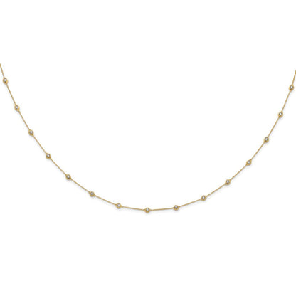 14K Gelbgold True Origin 1 1/6 Karat Im Labor Gezüchtet Diamant Vs+ F+ Eighteen Station 18 Zoll Halskette