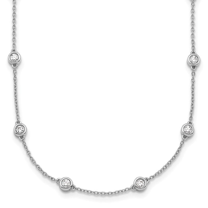 14K Weißgold True Origin 1 1/3 Karat Im Labor Gezüchtet Diamant Vs+ F+ Twenty Station 20 Zoll Halskette