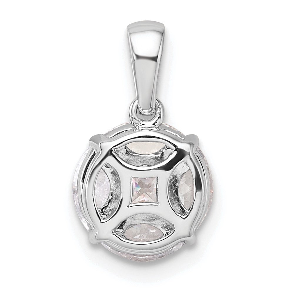 14K Weißgold 1 ct. Laborgezüchteter Diamant VS/SI+ G+ Rund- und Marquise-Anhänger