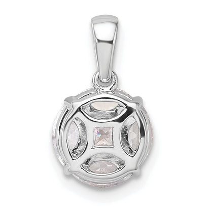 14K Weißgold 1 ct. Laborgezüchteter Diamant VS/SI+ G+ Rund- und Marquise-Anhänger