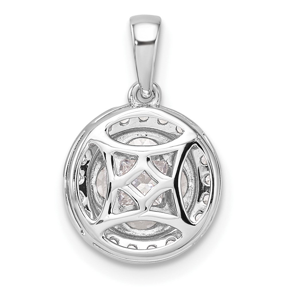 14K Weißgold 1 ct. Laborgezüchteter Diamant VS/SI+ G+ Rund- und Marquise-Halo-Anhänger