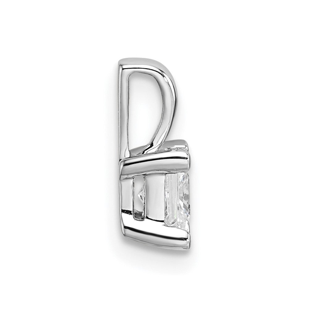 14K Weißgold 0,5 ct. Laborgezüchteter Diamant VS/SI+ G+ 18 Zoll 4-Krappen-Anhänger-Halskette