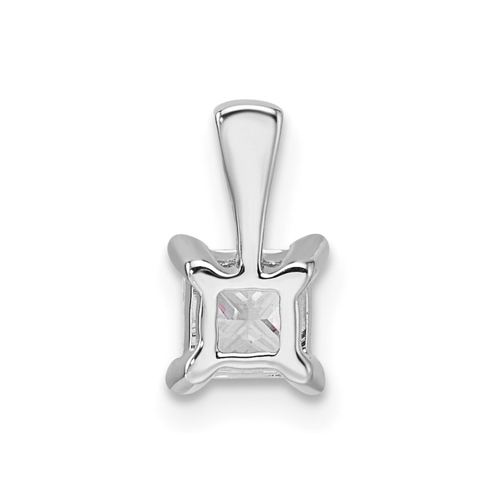 14K Weißgold 0,5 ct. Laborgezüchteter Diamant VS/SI+ G+ 18 Zoll 4-Krappen-Anhänger-Halskette